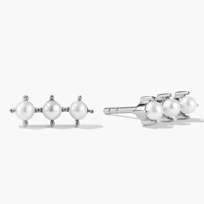 18K or Plating Perle Stud Boucles d'oreilles argent sterling avec logo personnalisé