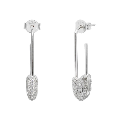 Boucles d'oreilles en argent 925 avec diamant brésilien