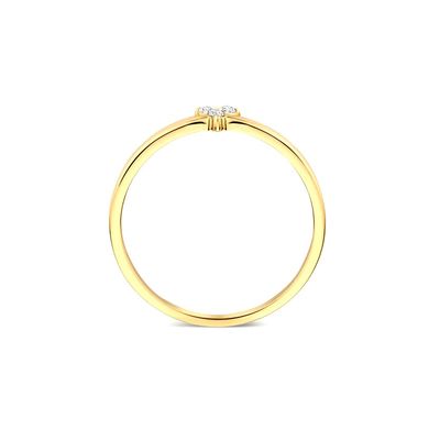 Bague Lotus en Argent Sterling 925 Plaqué Or et Oxyde de Zirconium pour Femme