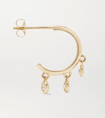 Boucles d'oreilles en cuivre plaqué 14K en or avec réglage de bezel en zircon