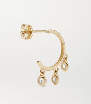 Boucles d'oreilles en cuivre plaqué 14K en or avec réglage de bezel en zircon