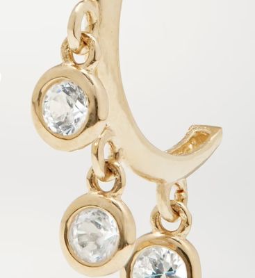 Boucles d'oreilles en cuivre plaqué 14K en or avec réglage de bezel en zircon