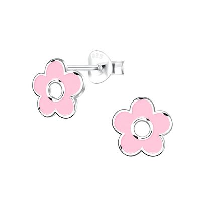 Boucles d'oreilles à clous hypoallergéniques pour enfants en argent sterling 925 plaqué or 18 carats