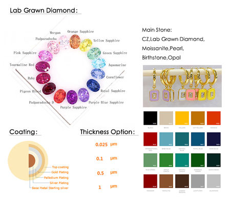 Boucles d'oreilles créoles licorne en argent sterling 925 de 16 mm avec CZ rose pour enfants