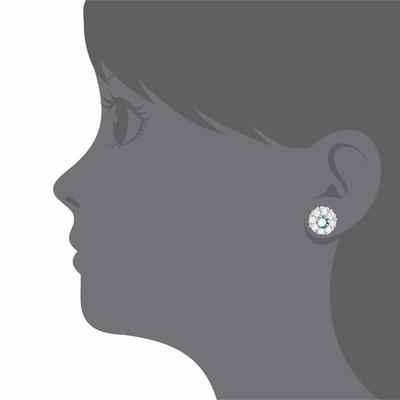 925 Boucles d'oreilles en argent à fleurs avec CZ pour enfants 30PRS MOQ