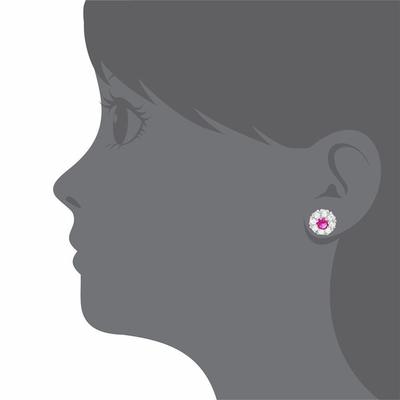 925 Boucles d'oreilles en argent à fleurs avec CZ pour enfants 30PRS MOQ