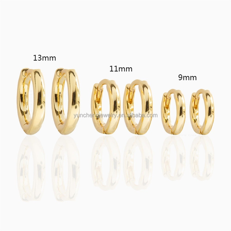 Jeux de bijoux en argent fin Minimaliste 18K Or 9MM 11MM 13MM Hoop Set pour FedEx DHL UPS TNT EMS Expédition