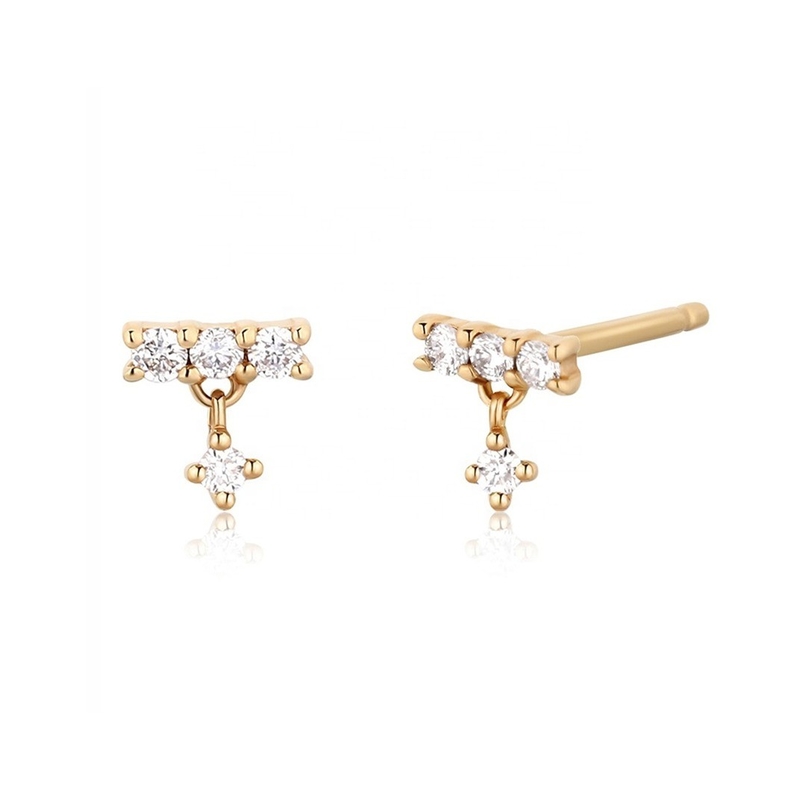 Des boucles d'oreilles miniatures pour femmes en argent 925 personnalisées