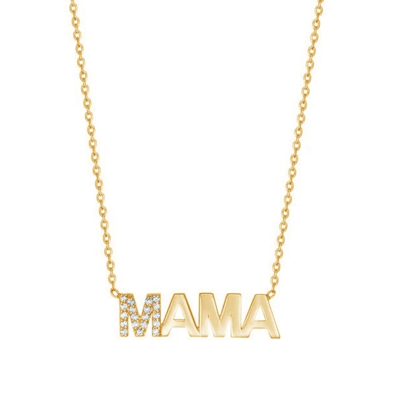 Engagement 2022 Unique MAMA 18K Or en gros Journée des mères Cadeaux 925 Sterling Collier en argent bijoux