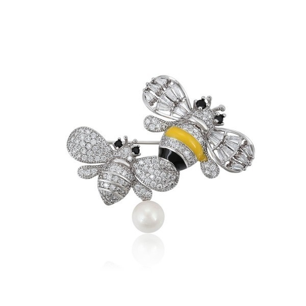 Couleurs étonnantes émail broche d'abeille cristal strass bourdonner l'abeille épingle