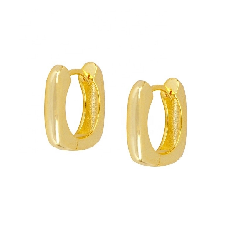 ÉCOUCHES Véritables 18K plaqué en or Boucle Huggie Sterling Argent 925 bijoux pour femmes filles