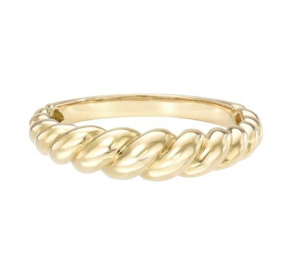Une magnifique bague baroque en or 14 carats, en 925 centimes d'argent, une bague pour femme.