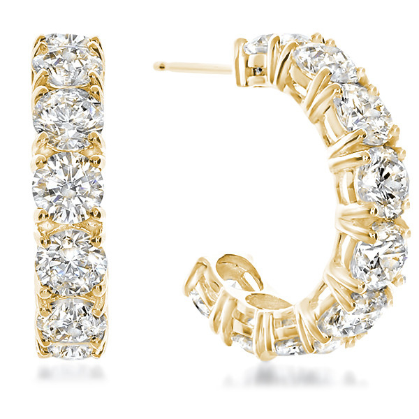 Grand diamant blanc CZ Boucle d'oreille pour l'occasion de l'anniversaire en argent sterling 925