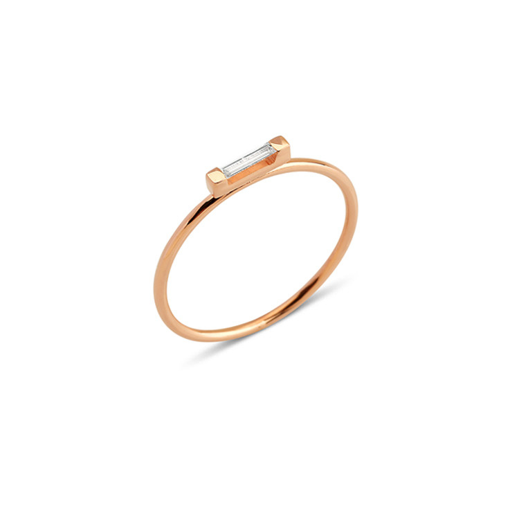 925 argent sterling mini baguette écologique pour femmes bijoux en or