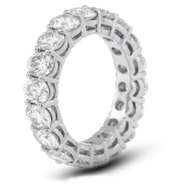 925 Sterling Silver 4mm CZ Eternity Band Ring Eco-Friendly Oui Plaqué en or rose