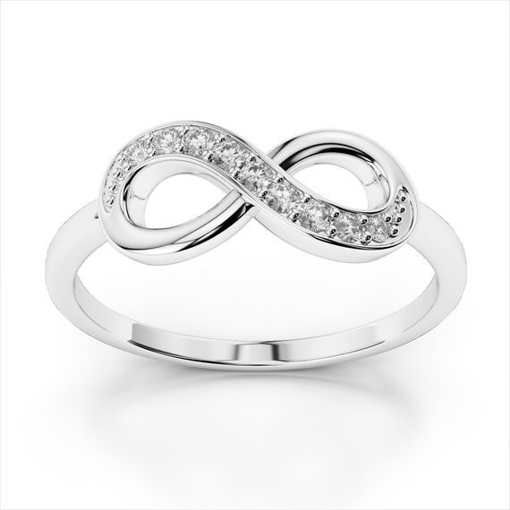 Des anneaux d'amour infinis en argent 925 pour une romance éternelle