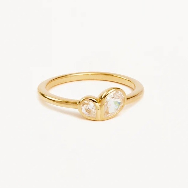 Symbole de cœur minimaliste 925 Anneau en argent sterling avec technologie d'insertion de canaux