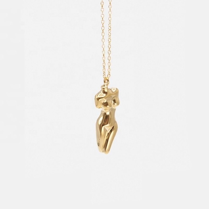 925 argent sterling Vénus Collier de pendentif pour corps de femme personnalisable pour votre tenue