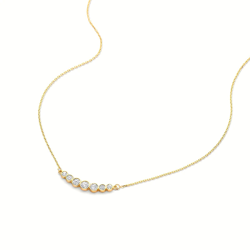 Colliers de tennis en argent sterling 925 minimaliste pour femmes Colliers empilables à plusieurs couches