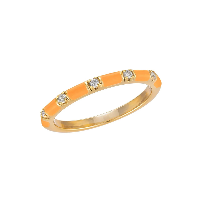 Anneaux cube à empiler faits à la main 18K plaqué en or 925 Sterling Silver avec émail blanc Cube Zirconia bijoux minimalistes cadeau pour les femmes