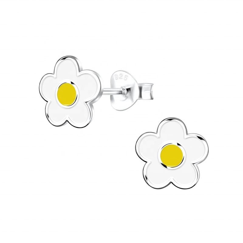 Boucles d'oreilles à clous hypoallergéniques pour enfants en argent sterling 925 plaqué or 18 carats
