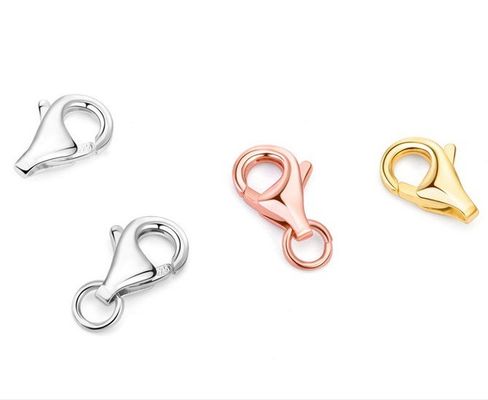 OEM ODM 18K Gold Lobster Clamps fait à la main 925 Sterling Silver Lobster Clamps