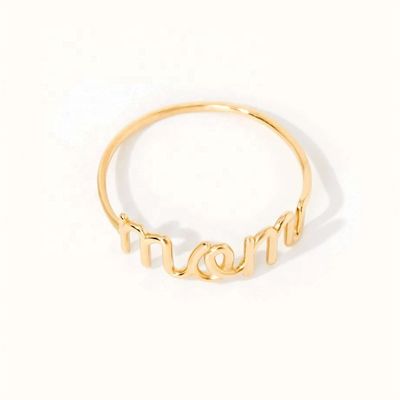 Anneau de rangement en or 18K en acier inoxydable MOM Pour les femmes bijoux fins