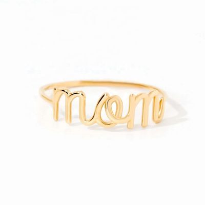 Anneau de rangement en or 18K en acier inoxydable MOM Pour les femmes bijoux fins