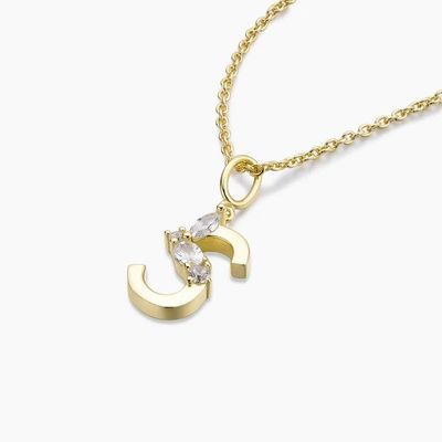 Pendices à lettres en argent CZ 925 en argent sterling en 18K plaqué en or pour bijoux de mode