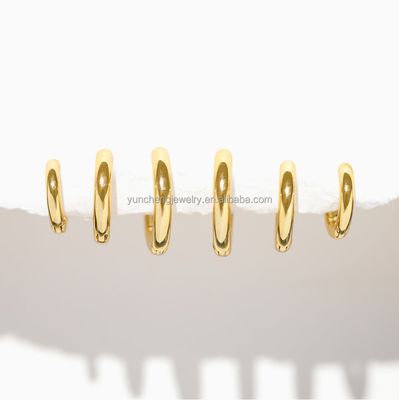 Jeux de bijoux en argent fin Minimaliste 18K Or 9MM 11MM 13MM Hoop Set pour FedEx DHL UPS TNT EMS Expédition
