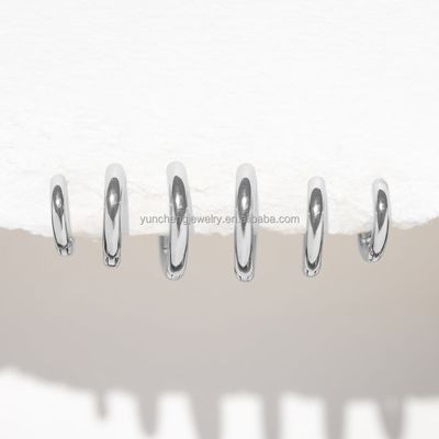 Jeux de bijoux en argent fin Minimaliste 18K Or 9MM 11MM 13MM Hoop Set pour FedEx DHL UPS TNT EMS Expédition
