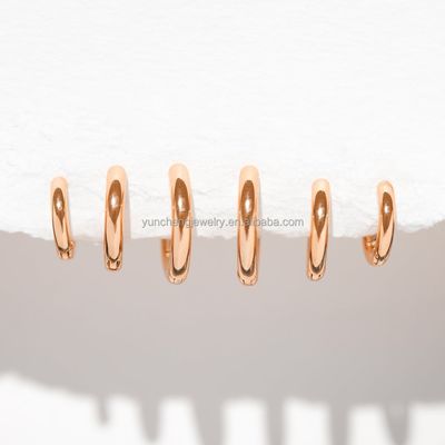 Jeux de bijoux en argent fin Minimaliste 18K Or 9MM 11MM 13MM Hoop Set pour FedEx DHL UPS TNT EMS Expédition