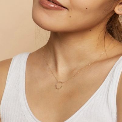 Collier en or 14K plaqué 925 Sterling Silver Twist Collier avec chaîne de liens de 16 pouces de long
