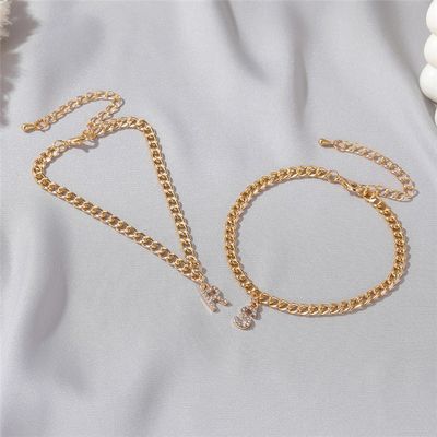Personnalisé 18K plaqué en or de la mode de laiton cubain chaîne de lien de bracelet de tennis pour femmes