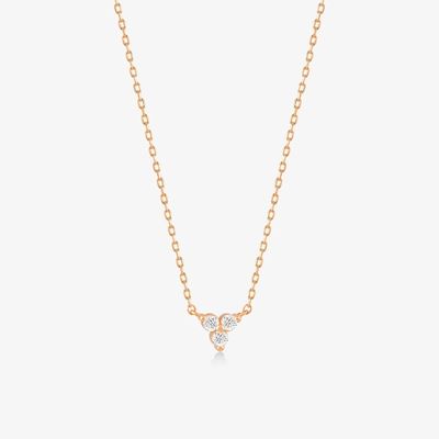 Pendant en or de 18 carats en zircon, en argent, en trio, en diamant, en cube, en collier en zircon.