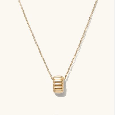 Collier en or plaqué 925 argent sterling simple à perles uniques