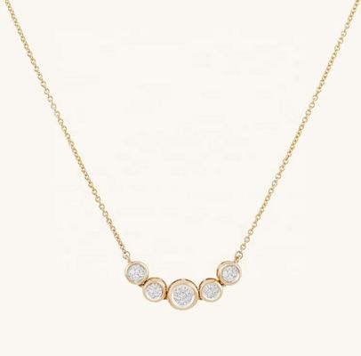 Collier en or rhodium 18 carats pour femme 1,2 mm en or blanc