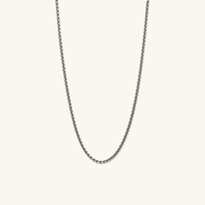 Chaîne de collier de boîte ronde en or 18K faite à la main avec expédition rapide et logo personnalisable