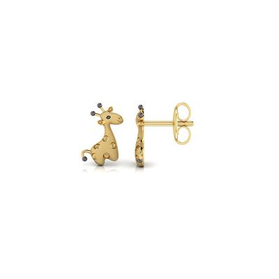 Technologie d'insertion micro argent sterling bijoux pour le corps des enfants girafe boucles d'oreilles