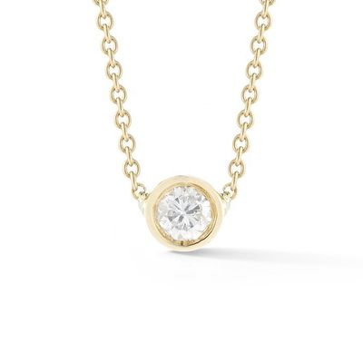 Collier en diamant CZ en 925 Sterling Silver Solitaire en 7 mm/10 mm/15 mm, taille en pierre