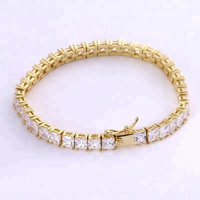 Unisexe, fait à la main, en or 18K, en hip hop, en glace, en coupe carrée, en diamant, en argent sterling.