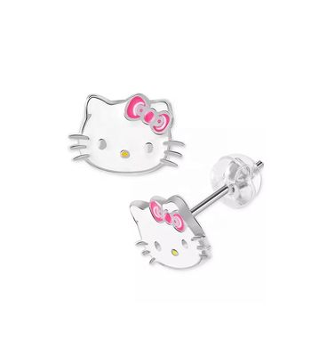 Des boucles d'oreilles en émail pour filles en argent sterling 925
