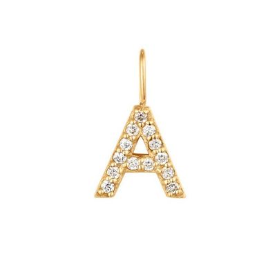 Une lettre en argent 925 exempt de nickel Un collier de charme en diamant