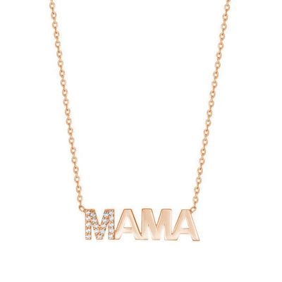Engagement 2022 Unique MAMA 18K Or en gros Journée des mères Cadeaux 925 Sterling Collier en argent bijoux