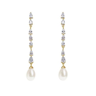 Des boucles d'oreilles de mariée en or 18K