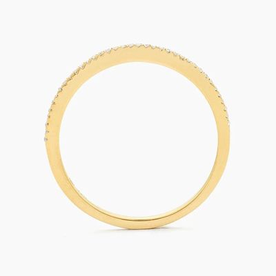 Article chaud 18K or plaqué demi-éternité empilable 925 argent sterling bague de musique féminine