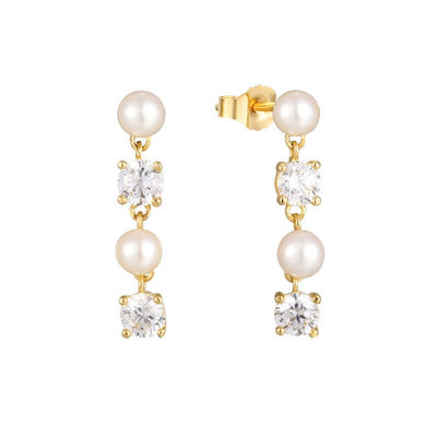 Des boucles d'oreilles blanches pour femmes sophistiquées