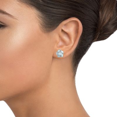 Boucles d'oreilles en or blanc sur mesure