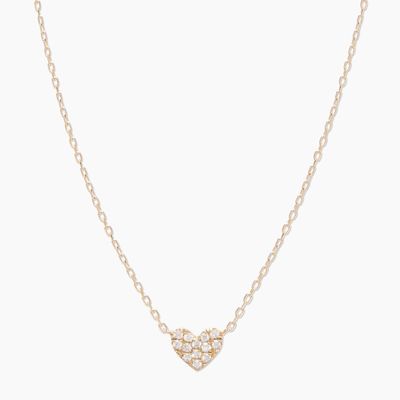 Collier en argent sterling 925 couche CZ blanc