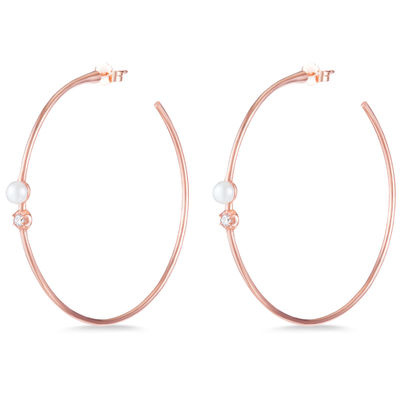 Boucles d'oreilles en argent sterling 925 4 mm-4,5 mm Boucles d'oreilles en perles d'eau douce